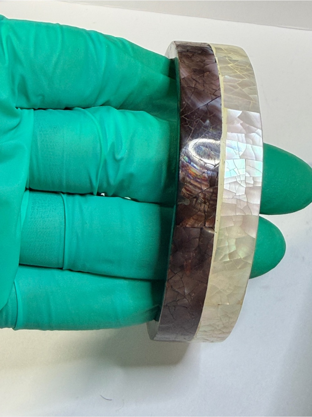 Super RARE abalone/mother of pearl bangle! great collectors bracelet